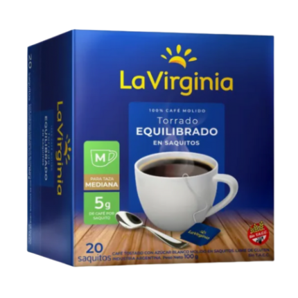 CAFE LA VIRGINIA EN SAQUITOS x 5 GR