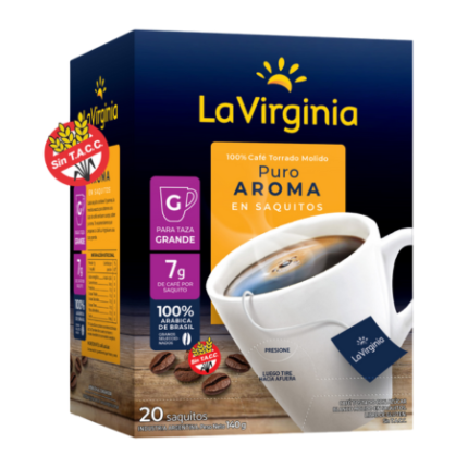 CAFE LA VIRGINIA EN SAQUITO x 7 GR