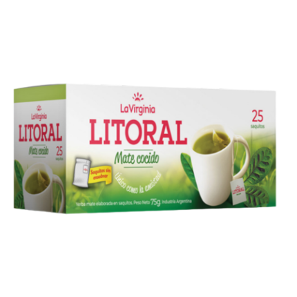 MATE COCIDO LITORAL LA VIRGINIA x 25 SAQUITOS