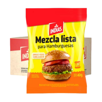 MEZCLA LISTA HAMBURGUESAS INDIAS x 40 GR