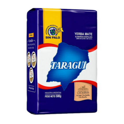 YERBA MATE TARAGUI AZUL SIN PALO x 500 GR