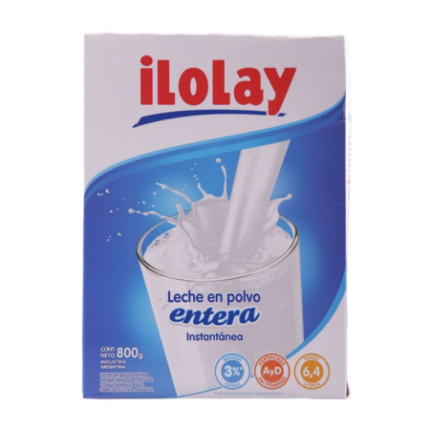 LECHE ILOLAY EN POLVO ENTERA x  800GR