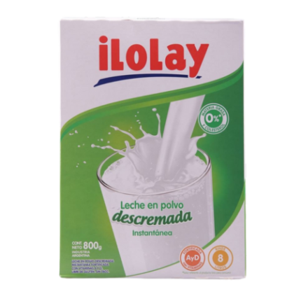 LECHE ILOLAY EN POLVO DESCREMADA x 800GR