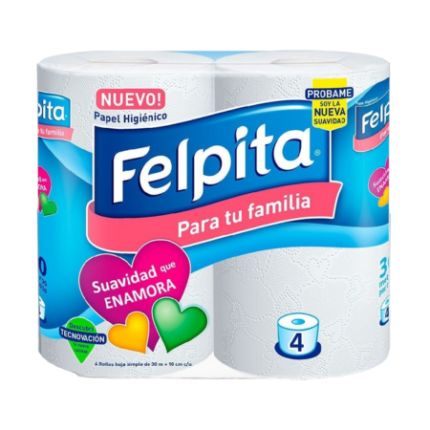 PAPEL HIGIENICO FELPITA x 4 U