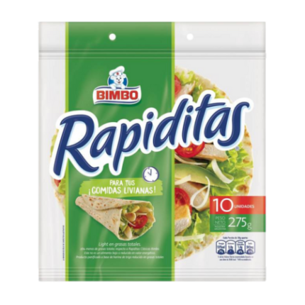 RAPIDITAS BIMBO LIGHT x 10 UNID.
