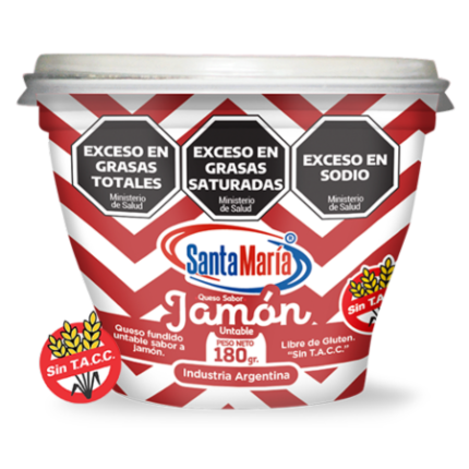 QUESO UNTABLE JAMON SANTA MARIA  x 180GR