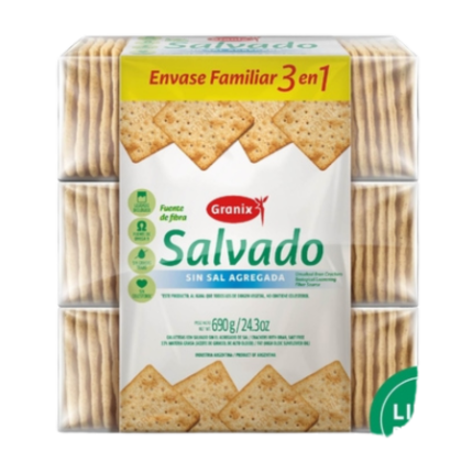 GALLETAS DE AGUA SIN SAL GRANAGUA TRIPACK