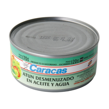 ATUN DESMENUZADO EN ACEITE CARACAS x 170 GR