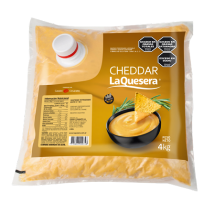 QUESO CHEDDAR LA QUESERA POUCH x 3 kg